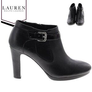 Lauren Ralph Lauren Maleah Leather Ankle Bootie Ankle Boots. Size 8.5